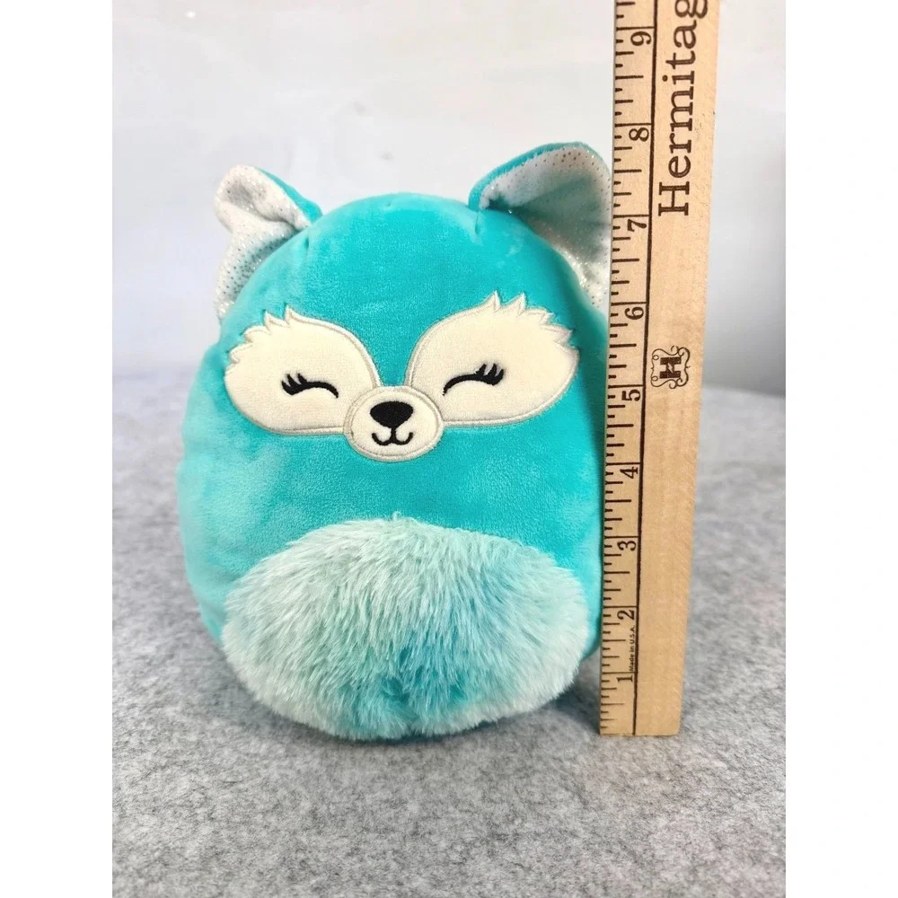 Squishmallows Feodora‎ the Caticorn Fox Teal Blue Fuzzy Belly Plush 8 Inch